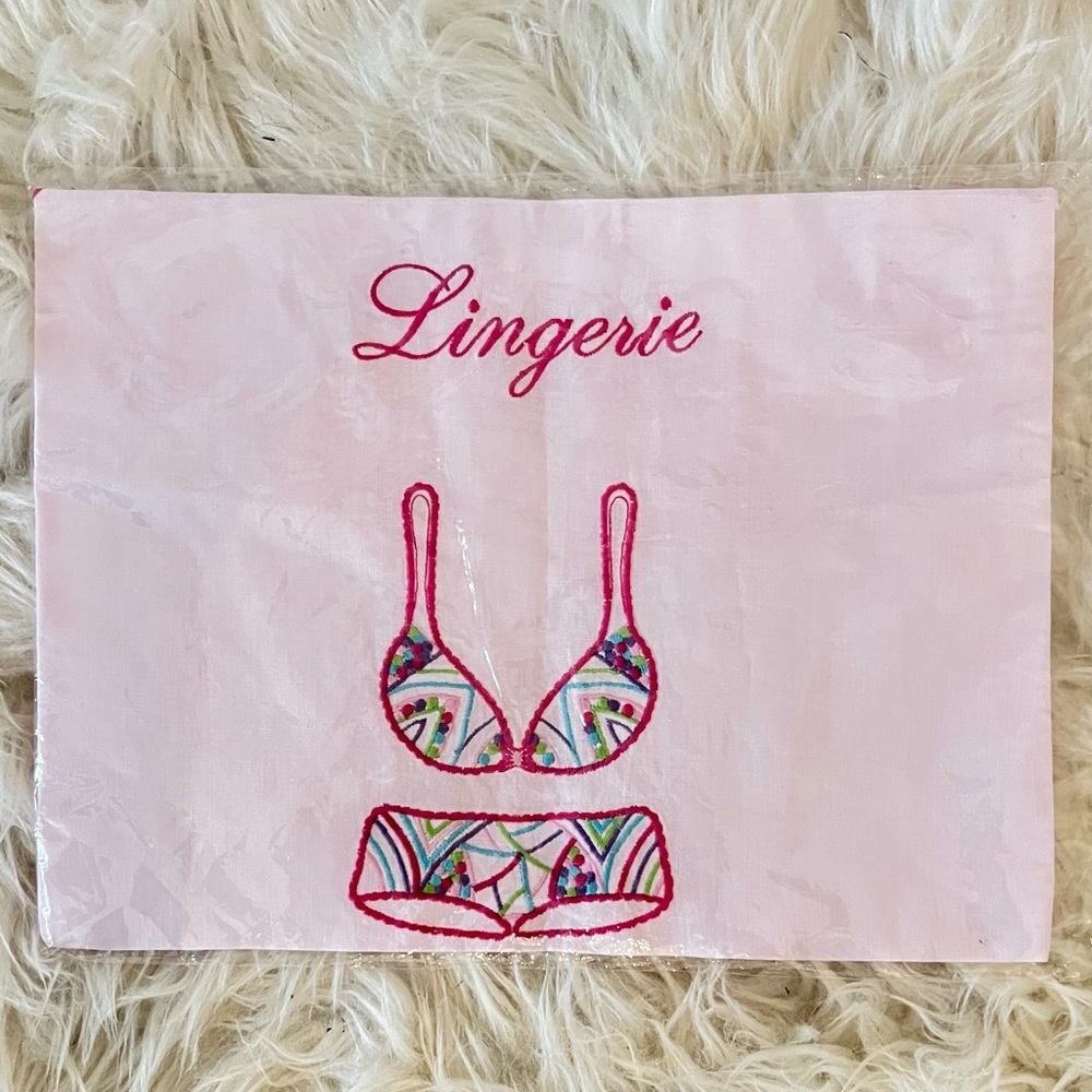 Lily Juliet Handmade Lingerie Travel Bag NWT 12" x 10"